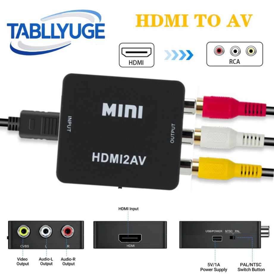 Hdmi Adapter Tablet - TABLLYUGE 1080P HDMI-совместимый конвертер AV RCA