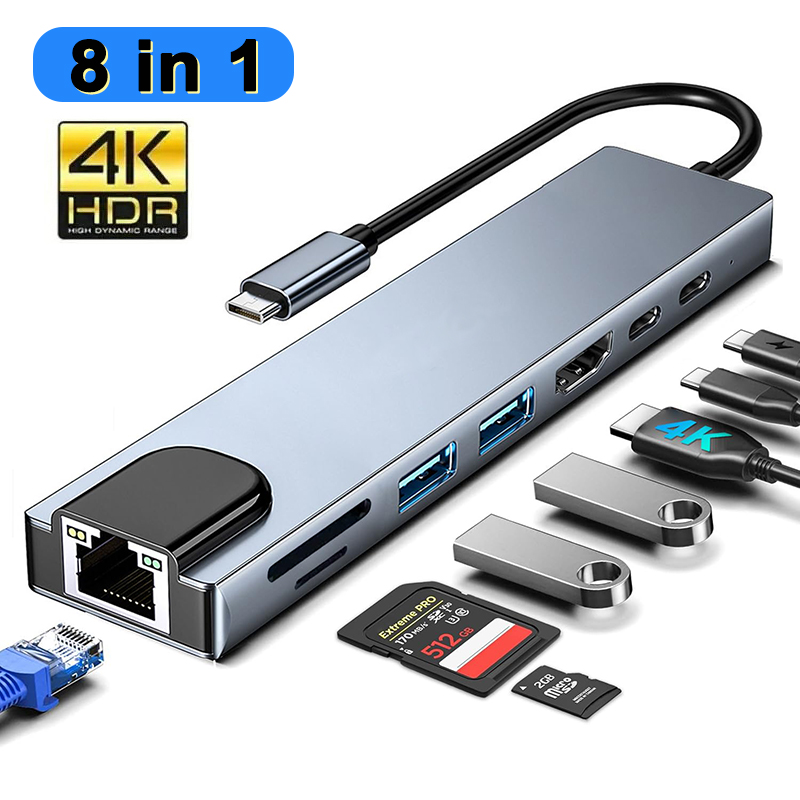 8 в 1 USB-концентратор типа C  – обзор и цена Hdmi Adapter Tablet