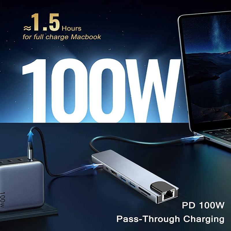 8 в 1 USB-концентратор типа C  – обзор и цена Hdmi Adapter Tablet