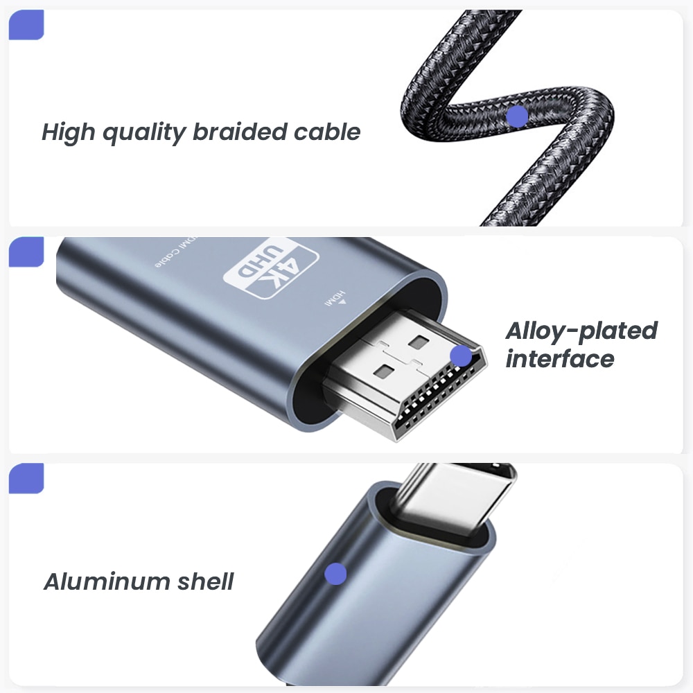 NIERBO USB C — HDMI-кабель 6,6 – обзор и цена Hdmi Adapter Tablet