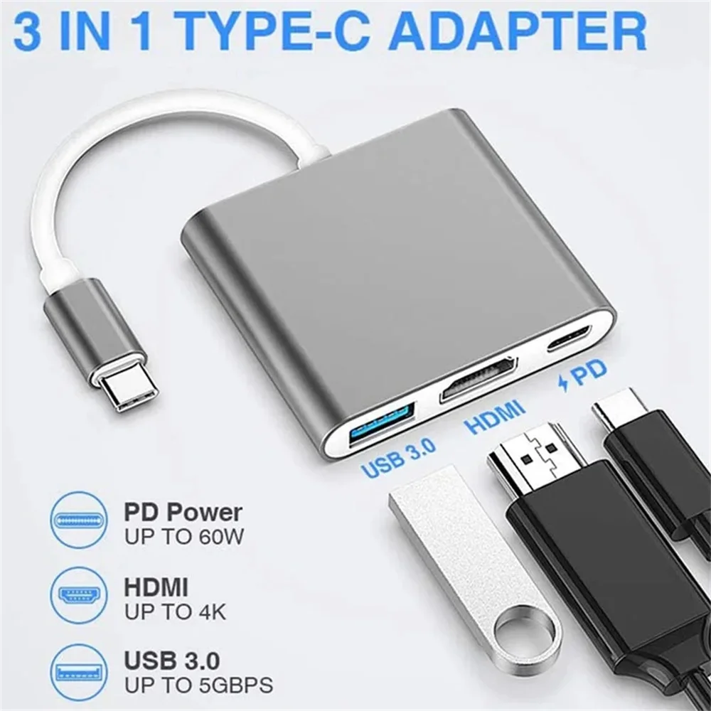 USB-C хаб 3-в-1, многопортовый – обзор и цена Hdmi Adapter Tablet