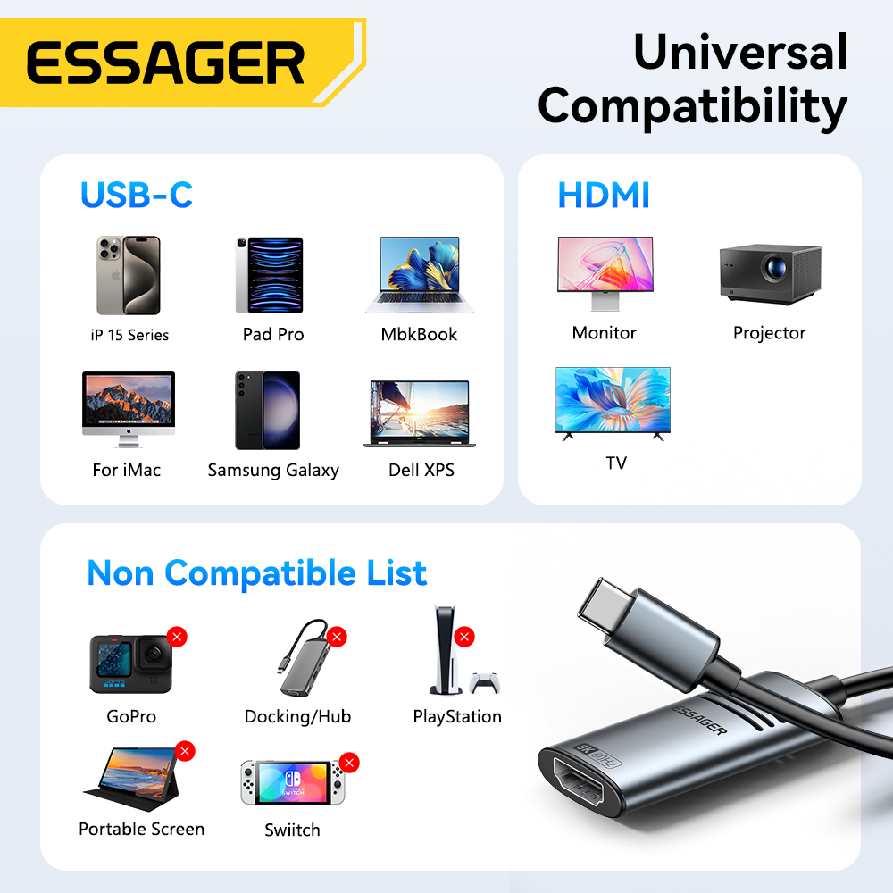 Адаптер Essager HDMI-USB типа  – обзор и цена Hdmi Adapter Tablet